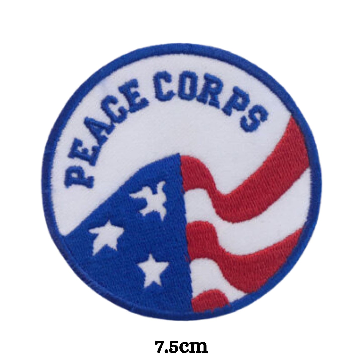 Peace Crops Anti No War Sign Us Army Military Dove Embroidery Iron-On Patches for Clothing Sew-On Applique for DIY Crafts Denim Jackets Jeans Backpacks