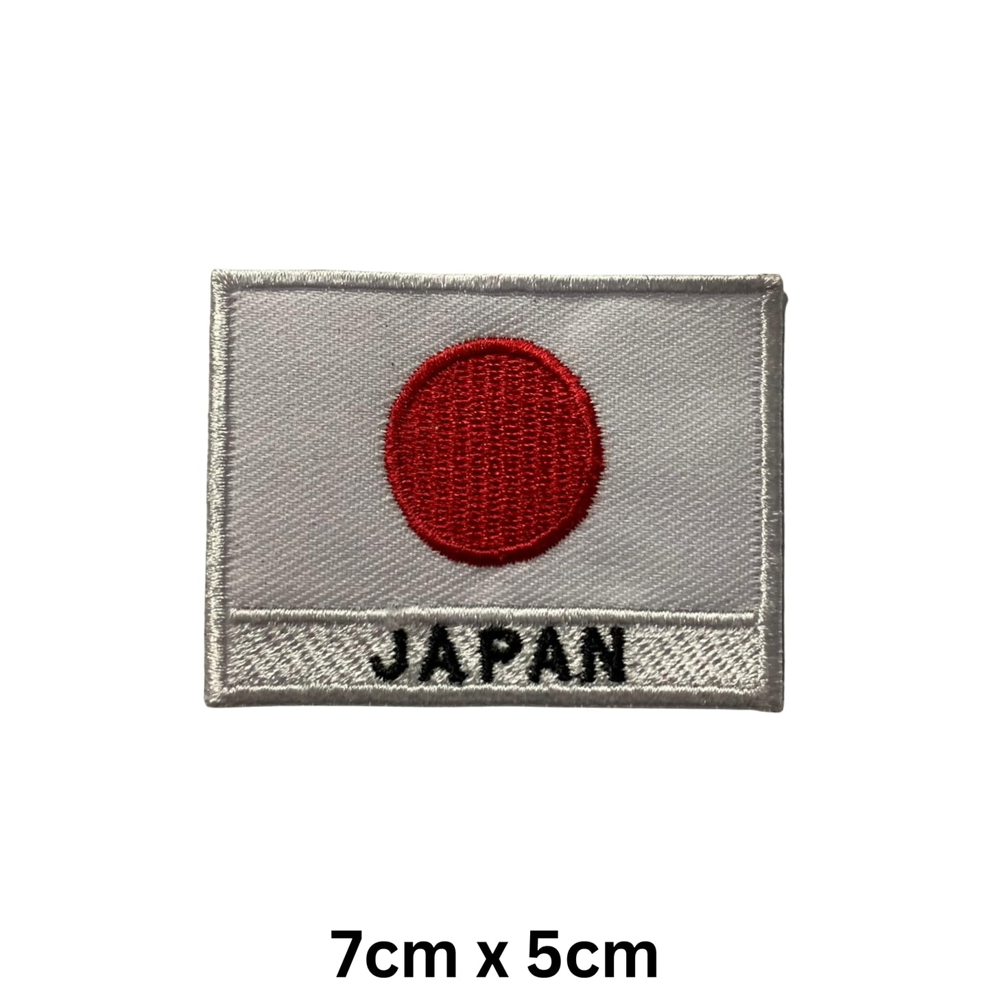 National Country Flag Iron On Patch, Set of 3, Embroidered Fabric Applique, 7cm x 5cm, Rectangular, United Kingdom Theme, for Jackets, Bags, Hats and Crafts (A-J)
