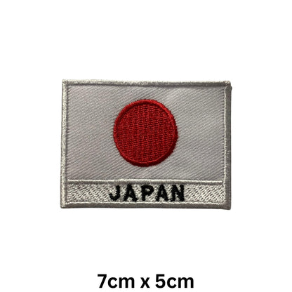 National Country Flag Iron On Patch, Set of 3, Embroidered Fabric Applique, 7cm x 5cm, Rectangular, United Kingdom Theme, for Jackets, Bags, Hats and Crafts (A-J)
