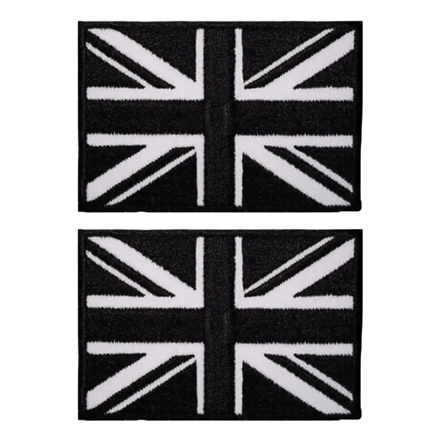 British Union Jack Patches United Kingdom Flag Patch Embroidered Iron-On Sew-On Badge for Military Uniform Jackets, Backpacks, Hats, and Clothing Set of 2