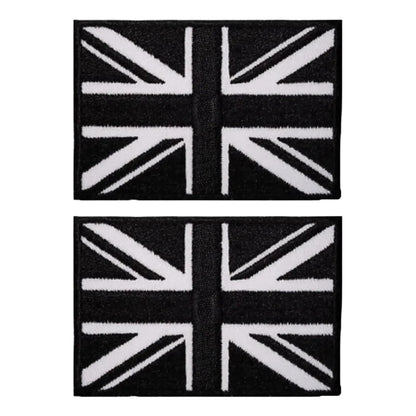 British Union Jack Patches United Kingdom Flag Patch Embroidered Iron-On Sew-On Badge for Military Uniform Jackets, Backpacks, Hats, and Clothing Set of 2