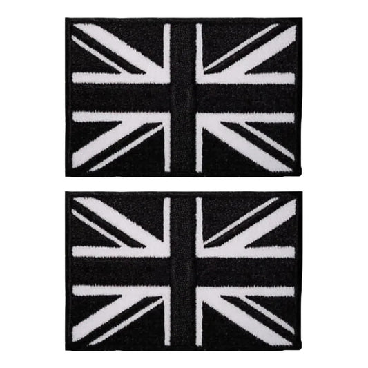 British Union Jack Patches United Kingdom Flag Patch Embroidered Iron-On Sew-On Badge for Military Uniform Jackets, Backpacks, Hats, and Clothing Set of 2