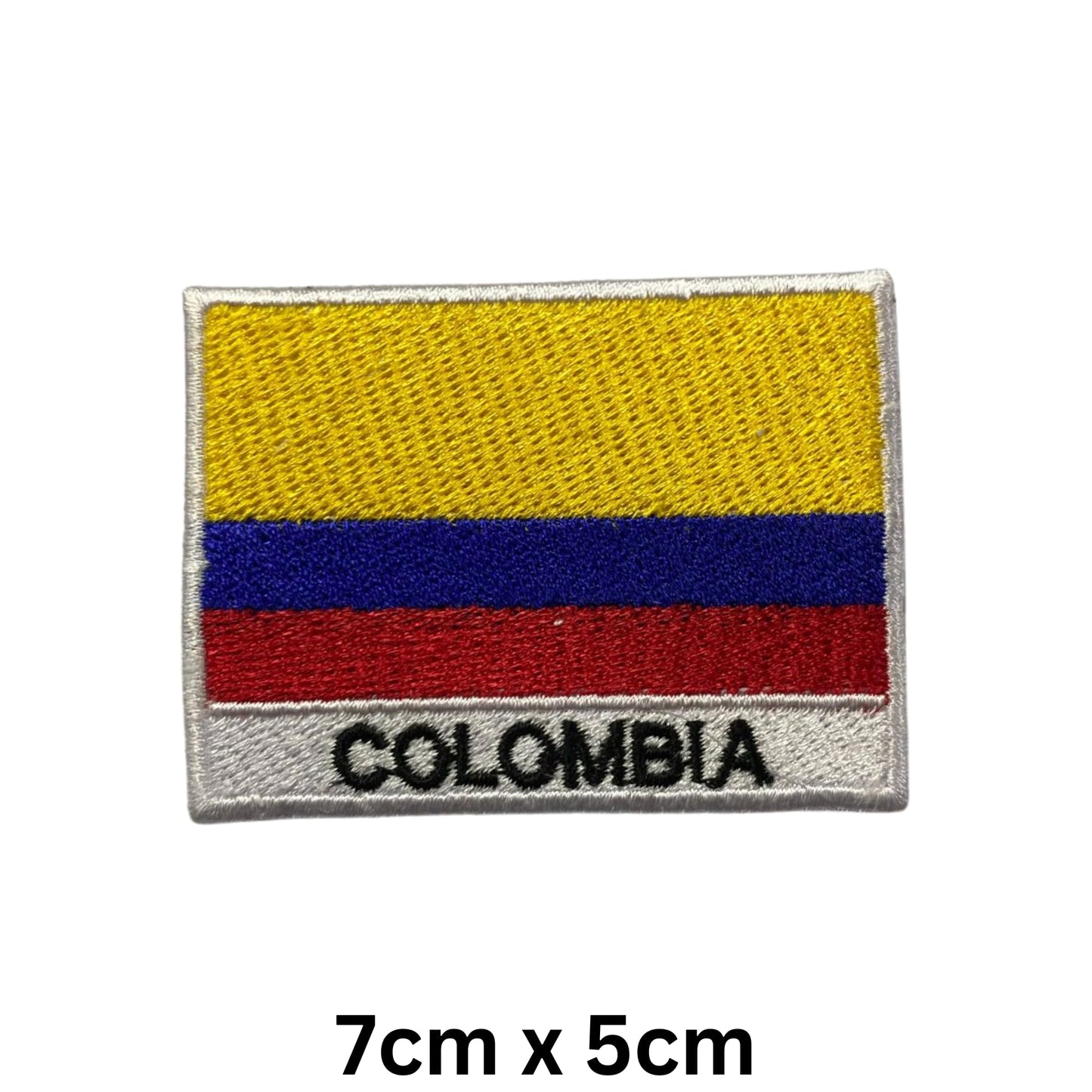 National Country Flag Iron On Patch, Set of 3, Embroidered Fabric Applique, 7cm x 5cm, Rectangular, United Kingdom Theme, for Jackets, Bags, Hats and Crafts (A-J)
