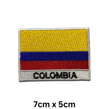 National Country Flag Iron On Patch, Set of 3, Embroidered Fabric Applique, 7cm x 5cm, Rectangular, United Kingdom Theme, for Jackets, Bags, Hats and Crafts (A-J)