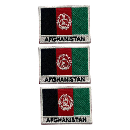 National Country Flag Iron On Patch, Set of 3, Embroidered Fabric Applique, 7cm x 5cm, Rectangular, United Kingdom Theme, for Jackets, Bags, Hats and Crafts (A-J)
