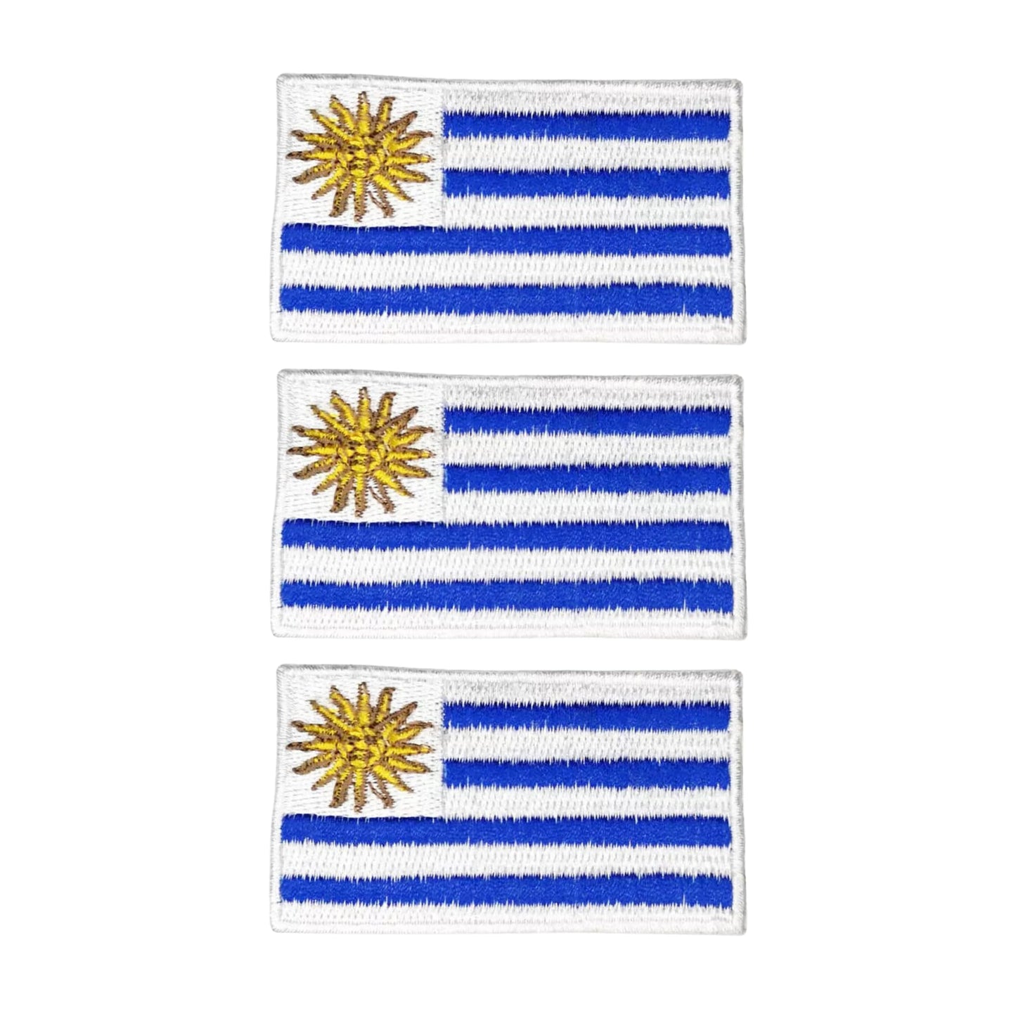 3 Pieces All Countries Flag Patches, 7×4 cm Embroidered Iron-On/Sew On National Flags, World Country Badge Appliques for Vest, Jacket, Backpack, Hat,(A-J)