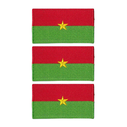 3 Pieces All Countries Flag Patches, 7×4 cm Embroidered Iron-On/Sew On National Flags, World Country Badge Appliques for Vest, Jacket, Backpack, Hat,(A-J)