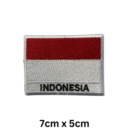 National Country Flag Iron On Patch, Set of 3, Embroidered Fabric Applique, 7cm x 5cm, Rectangular, United Kingdom Theme, for Jackets, Bags, Hats and Crafts (A-J)