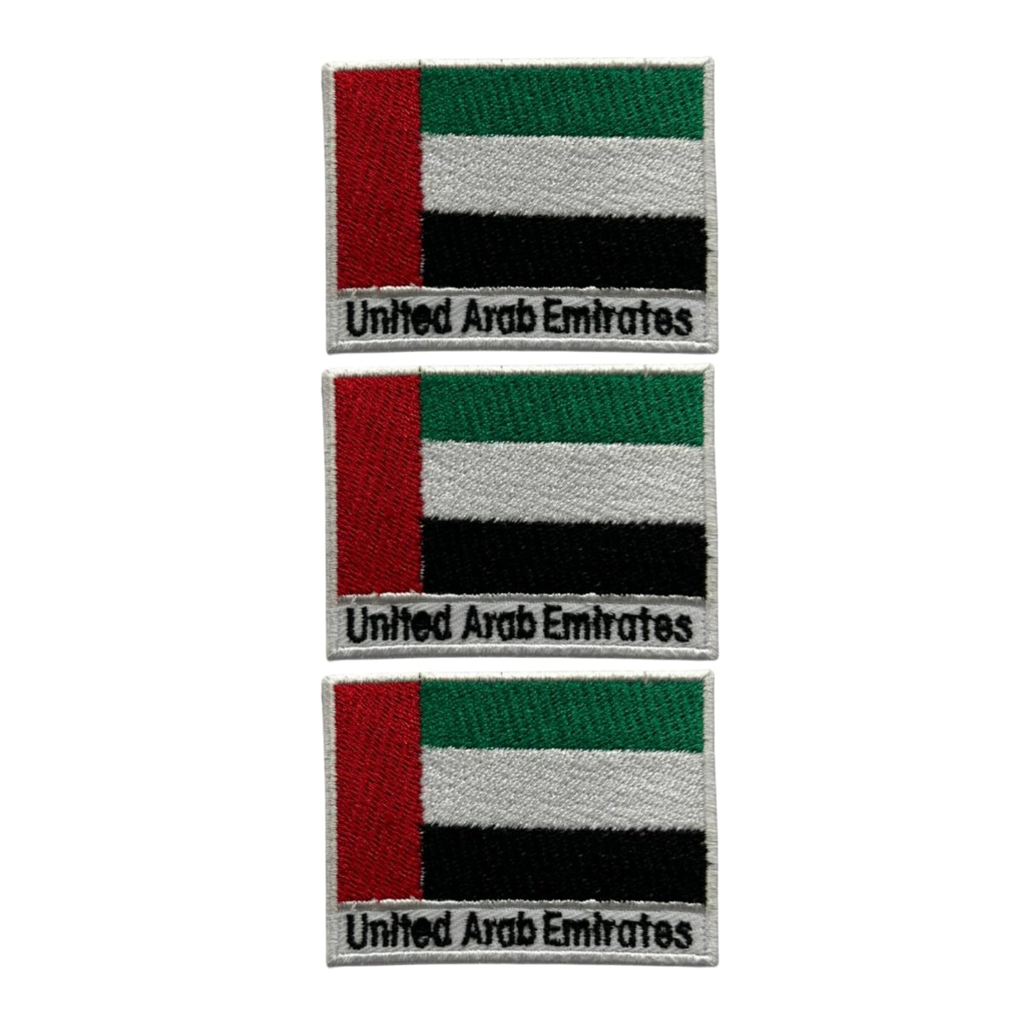 National Country Flag Iron On Patch, Set of 3, Embroidered Fabric Applique, 7cm x 5cm, Rectangular, United Kingdom Theme, for Jackets, Bags, Hats and Crafts (A-J)