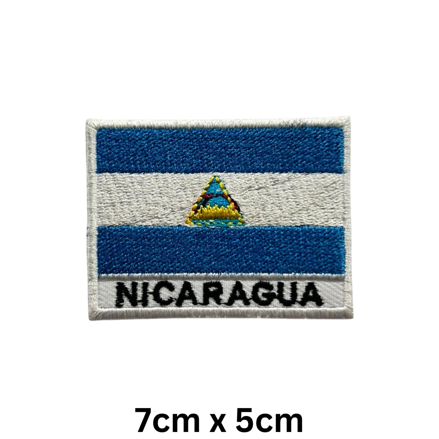 National Country Flag Iron On Patch, Set of 3, Embroidered Fabric Applique, 7cm x 5cm, Rectangular, United Kingdom Theme, for Jackets, Bags, Hats and Crafts (A-J)