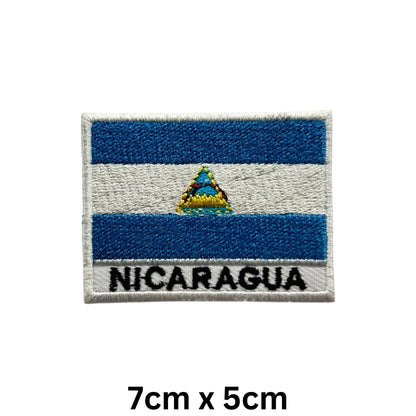 National Country Flag Iron On Patch, Set of 3, Embroidered Fabric Applique, 7cm x 5cm, Rectangular, United Kingdom Theme, for Jackets, Bags, Hats and Crafts (A-J)