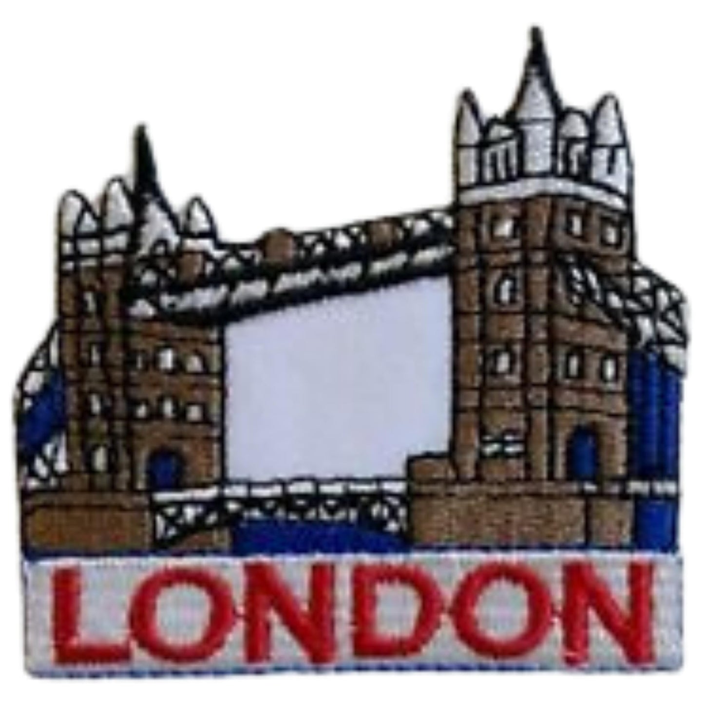 London Tower Bridge Embroidery Iron-On Patches for Clothing Sew-On Applique for DIY Crafts Denim Jackets Jeans Backpacks