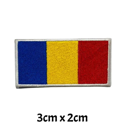 All Country Flag Patches (3 × 2 cm), Embroidered Iron-On/Sew On National Flags, Badge Traveler Gift Patch for Jacket, Backpack, Hat DIY Craft (T-Z)