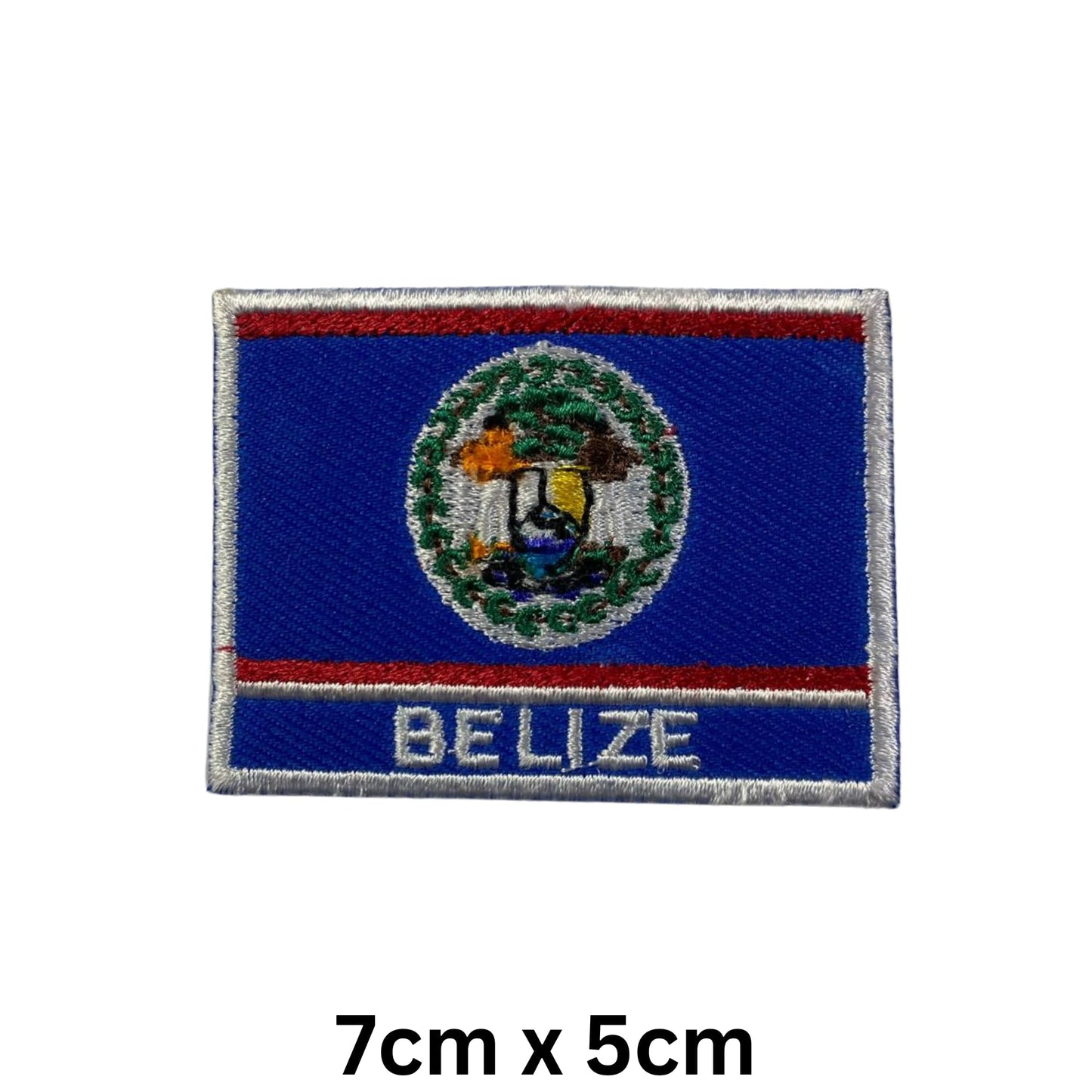 National Country Flag Iron On Patch, Set of 3, Embroidered Fabric Applique, 7cm x 5cm, Rectangular, United Kingdom Theme, for Jackets, Bags, Hats and Crafts (A-J)