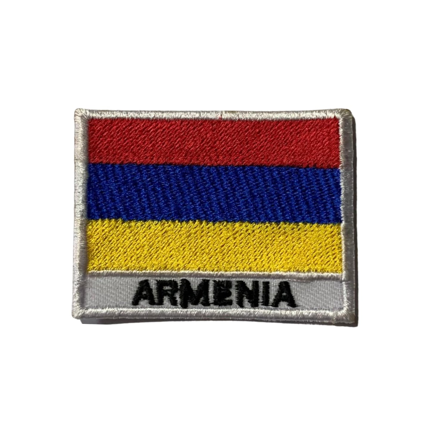 Armenia Flag Embroidered Patches, Iron-On/Sew-On Applique, Shield, Round, Heart and Rectangle Flag Badges for Jackets, Bags, Uniforms, Various Sizes