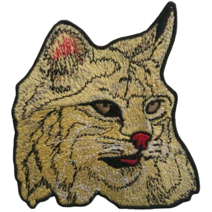 Cat Face Animal Embroidery Iron-On Patches for Clothing Sew-On Applique for DIY Crafts Denim Jackets Jeans Backpacks