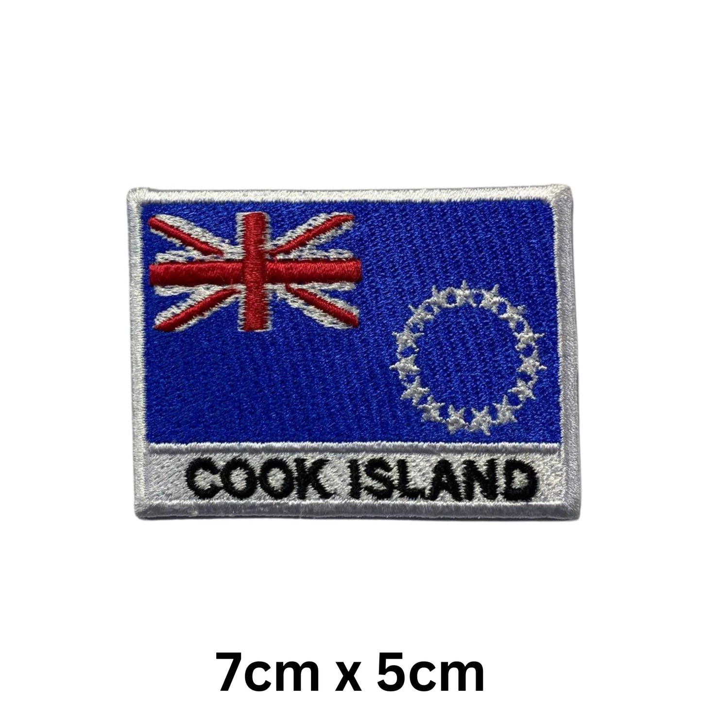 National Country Flag Iron On Patch, Set of 3, Embroidered Fabric Applique, 7cm x 5cm, Rectangular, United Kingdom Theme, for Jackets, Bags, Hats and Crafts (A-J)