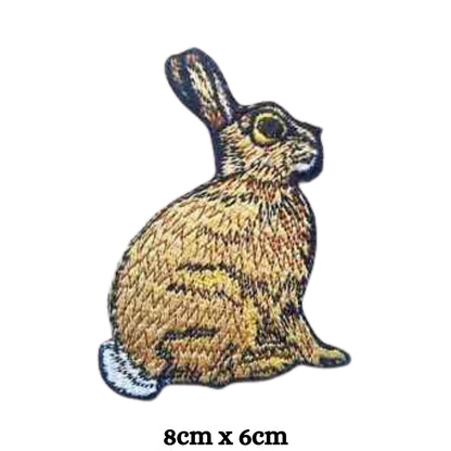 Rabbit Embroidery Iron-On Patches for Clothing Sew-On Applique for DIY Crafts Denim Jackets Jeans Backpacks