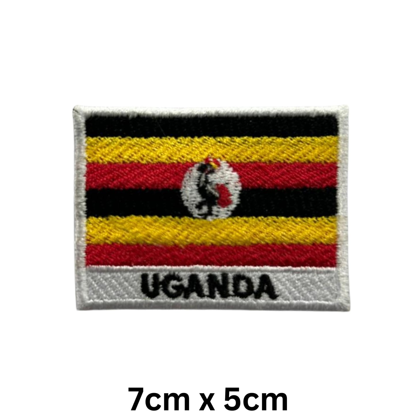 National Country Flag Iron On Patch, Set of 3, Embroidered Fabric Applique, 7cm x 5cm, Rectangular, United Kingdom Theme, for Jackets, Bags, Hats and Crafts (A-J)