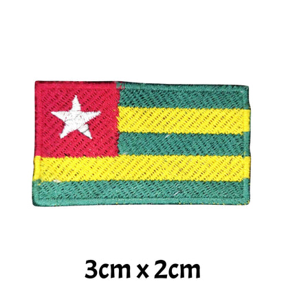 All Country Flag Patches (3 × 2 cm), Embroidered Iron-On/Sew On National Flags, Badge Traveler Gift Patch for Jacket, Backpack, Hat DIY Craft (K-S)
