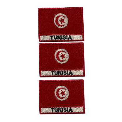 National Country Flag Iron On Patch, Set of 3, Embroidered Fabric Applique, 7cm x 5cm, Rectangular, United Kingdom Theme, for Jackets, Bags, Hats and Crafts (A-J)
