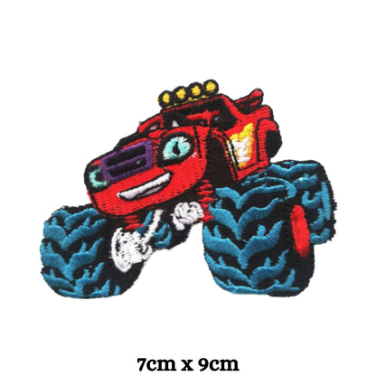 Monster Truck Toy Embroidery Iron-On Patches for Clothing Sew-On Applique for DIY Crafts Denim Jackets Jeans Backpacks