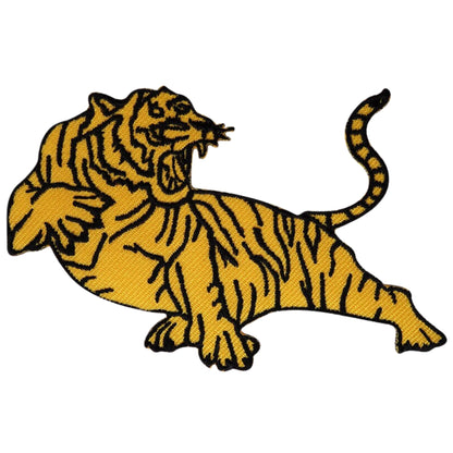 Tiger Roaring Animal Embroidery Iron-On Patches for Clothing Sew-On Applique for DIY Crafts Denim Jackets Jeans Backpacks