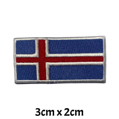 All Country Flag Patches (3 × 2 cm), Embroidered Iron-On/Sew On National Flags, Badge Traveler Gift Patch for Jacket, Backpack, Hat DIY Craft (T-Z)