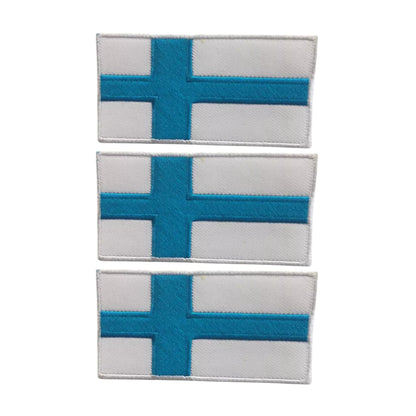 3 Pieces All Countries Flag Patches, 7×4 cm Embroidered Iron-On/Sew On National Flags, World Country Badge Appliques for Vest, Jacket, Backpack, Hat,(A-J)