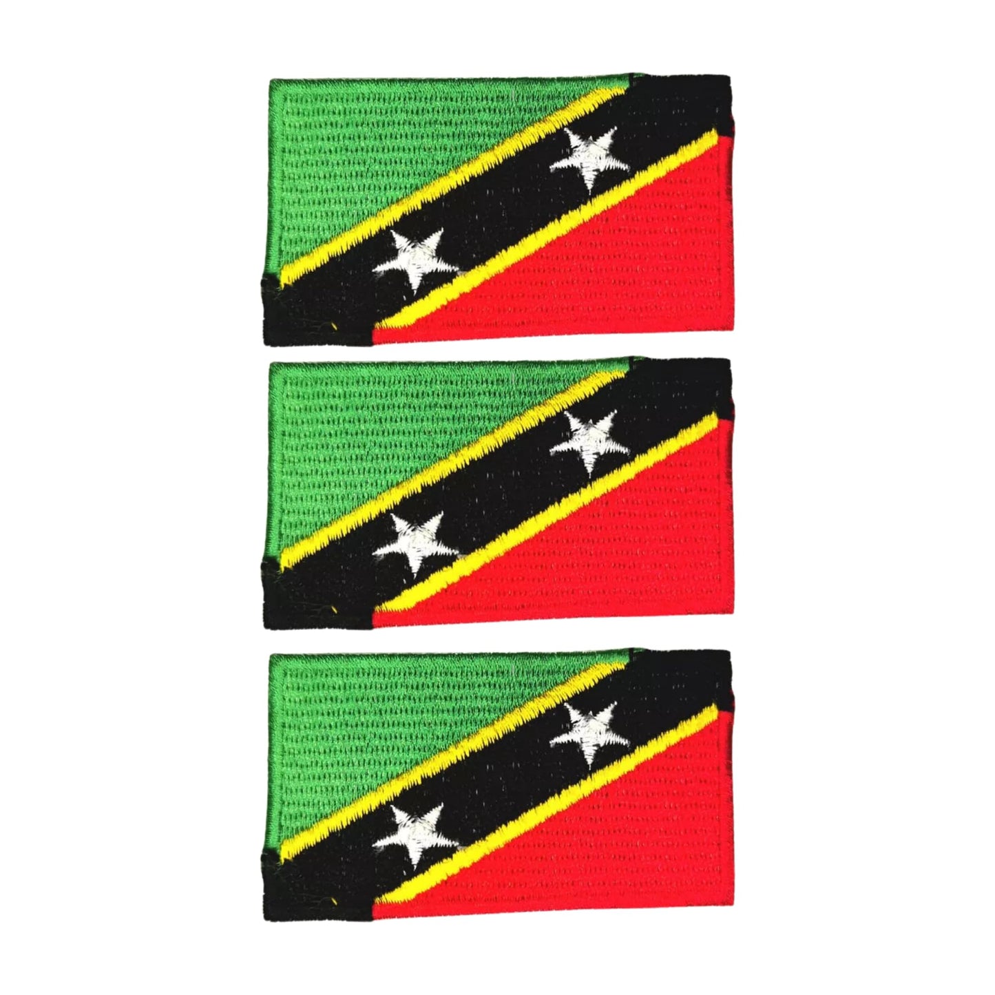 3 Pieces All Countries Flag Patches, 7×4 cm Embroidered Iron-On/Sew On National Flags, World Country Badge Appliques for Vest, Jacket, Backpack, Hat, (K-S)