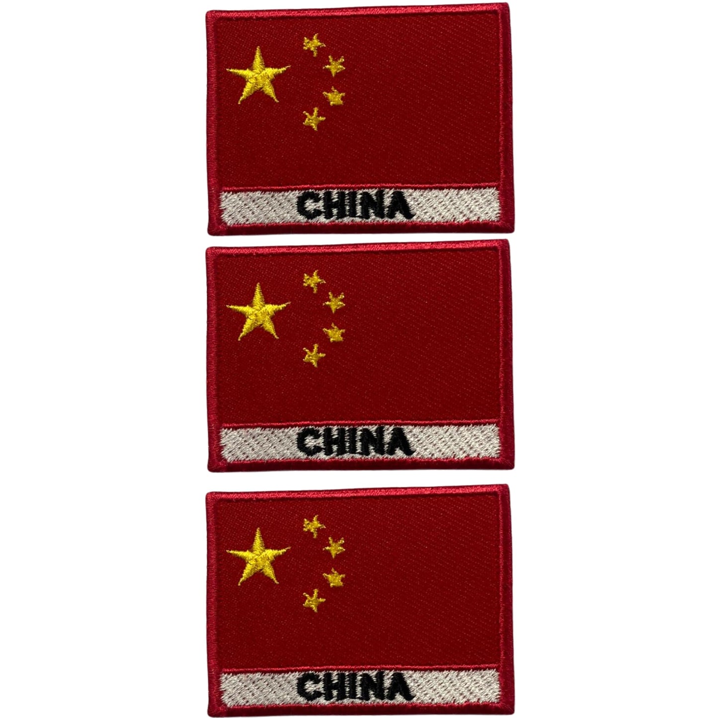 National Country Flag Iron On Patch, Set of 3, Embroidered Fabric Applique, 7cm x 5cm, Rectangular, United Kingdom Theme, for Jackets, Bags, Hats and Crafts (A-J)