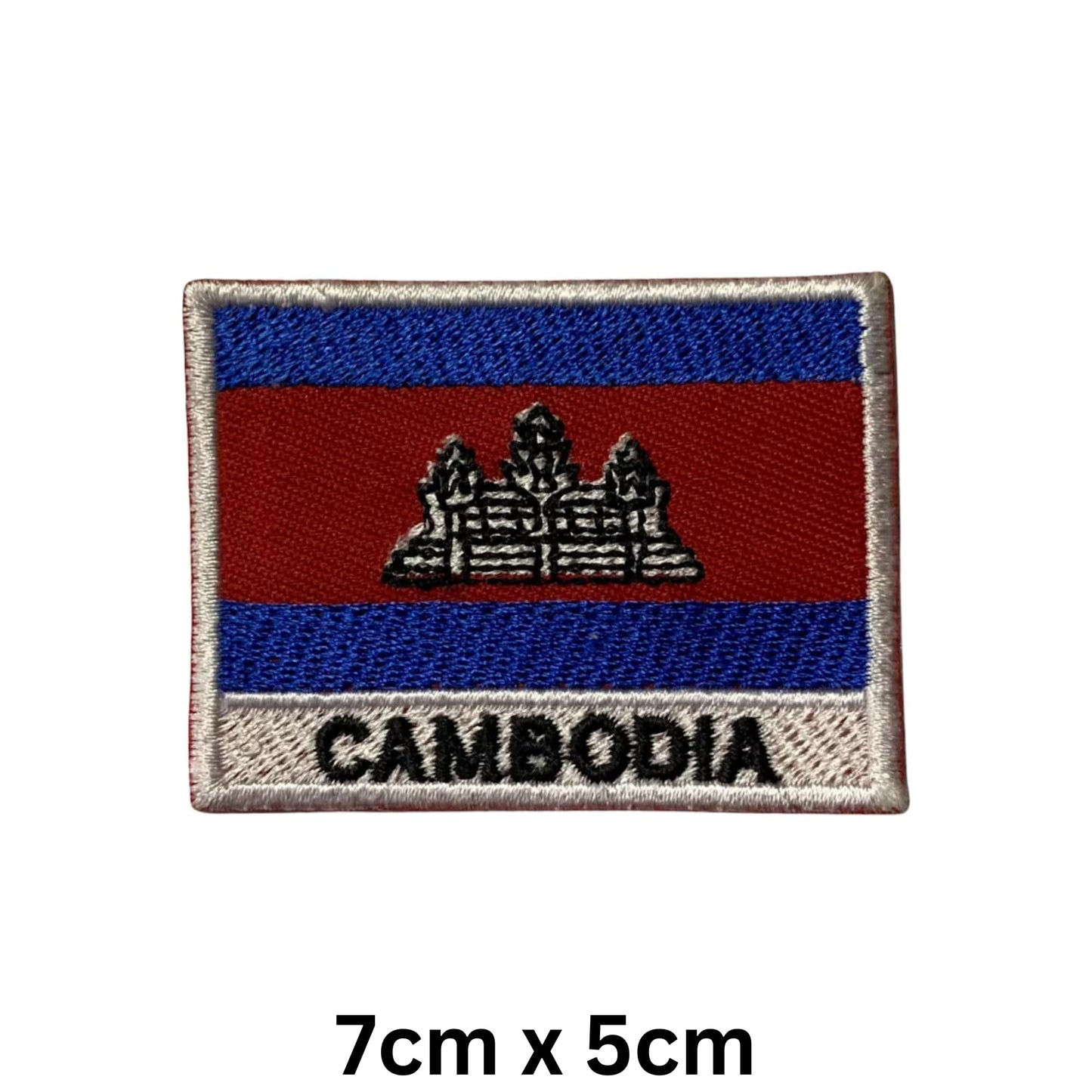 National Country Flag Iron On Patch, Set of 3, Embroidered Fabric Applique, 7cm x 5cm, Rectangular, United Kingdom Theme, for Jackets, Bags, Hats and Crafts (A-J)