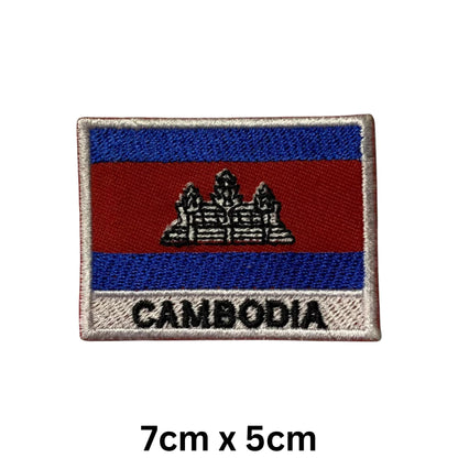 National Country Flag Iron On Patch, Set of 3, Embroidered Fabric Applique, 7cm x 5cm, Rectangular, United Kingdom Theme, for Jackets, Bags, Hats and Crafts (A-J)