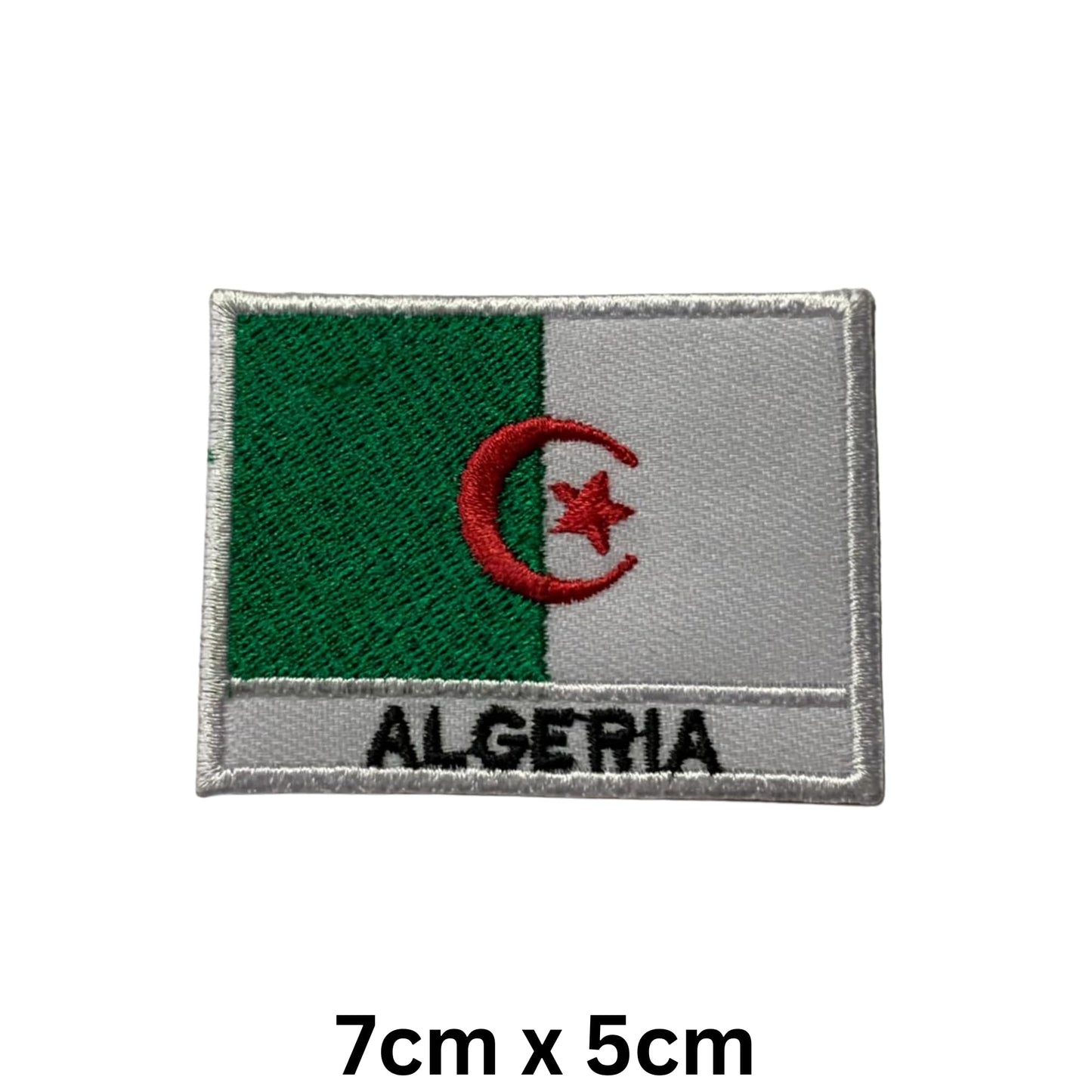 National Country Flag Iron On Patch, Set of 3, Embroidered Fabric Applique, 7cm x 5cm, Rectangular, United Kingdom Theme, for Jackets, Bags, Hats and Crafts (A-J)