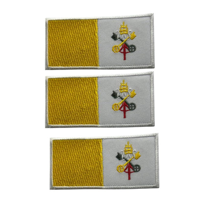 3 Pieces All Countries Flag Patches, 7×4 cm Embroidered Iron-On/Sew On National Flags, World Country Badge Appliques for Vest, Jacket, Backpack, Hat,(A-J)