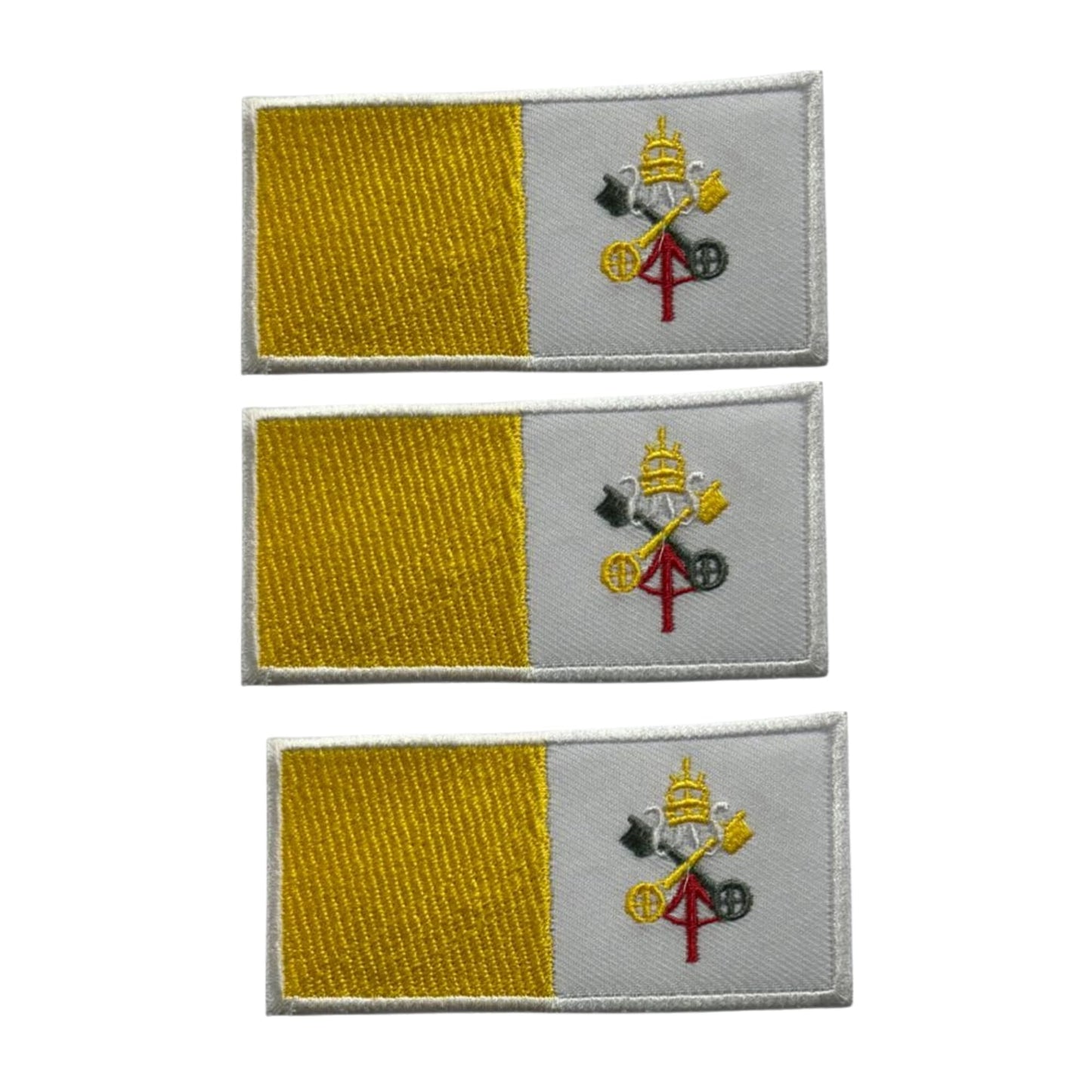 3 Pieces All Countries Flag Patches, 7×4 cm Embroidered Iron-On/Sew On National Flags, World Country Badge Appliques for Vest, Jacket, Backpack, Hat, (T-Z)