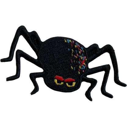 Black Spider Embroidery Iron-On Patches for Clothing Sew-On Applique for DIY Crafts Denim Jackets Jeans Backpacks