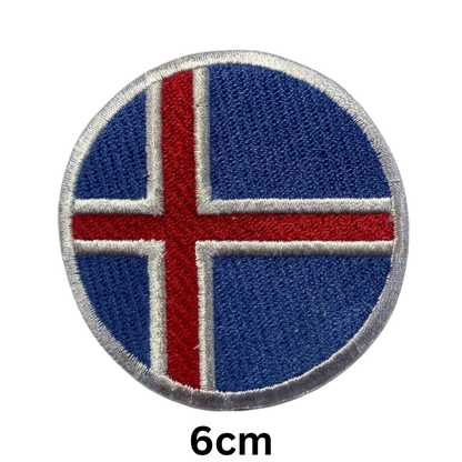 Round Flag Patch – 6cm Circular Embroidered Iron On / Sew On National Flag Badge | All Countries | Tactical Military Emblem for Hats, Jackets, Backpacks, Uniforms – Choose Your Country (A-J)