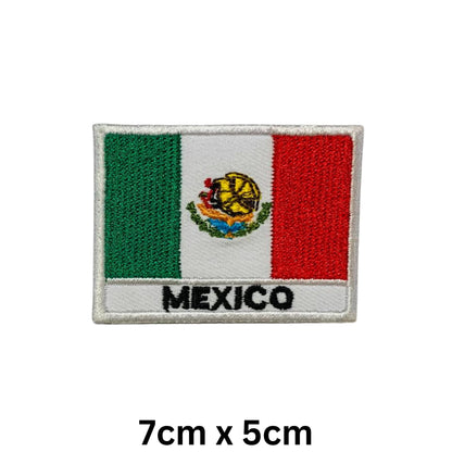 National Country Flag Iron On Patch, Set of 3, Embroidered Fabric Applique, 7cm x 5cm, Rectangular, United Kingdom Theme, for Jackets, Bags, Hats and Crafts (A-J)
