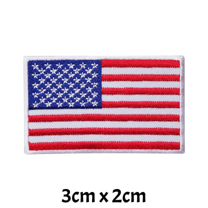 All Country Flag Patches (3 × 2 cm), Embroidered Iron-On/Sew On National Flags, Badge Traveler Gift Patch for Jacket, Backpack, Hat DIY Craft