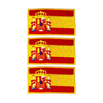3 Pieces All Countries Flag Patches, 7×4 cm Embroidered Iron-On/Sew On National Flags, World Country Badge Appliques for Vest, Jacket, Backpack, Hat,(A-J)