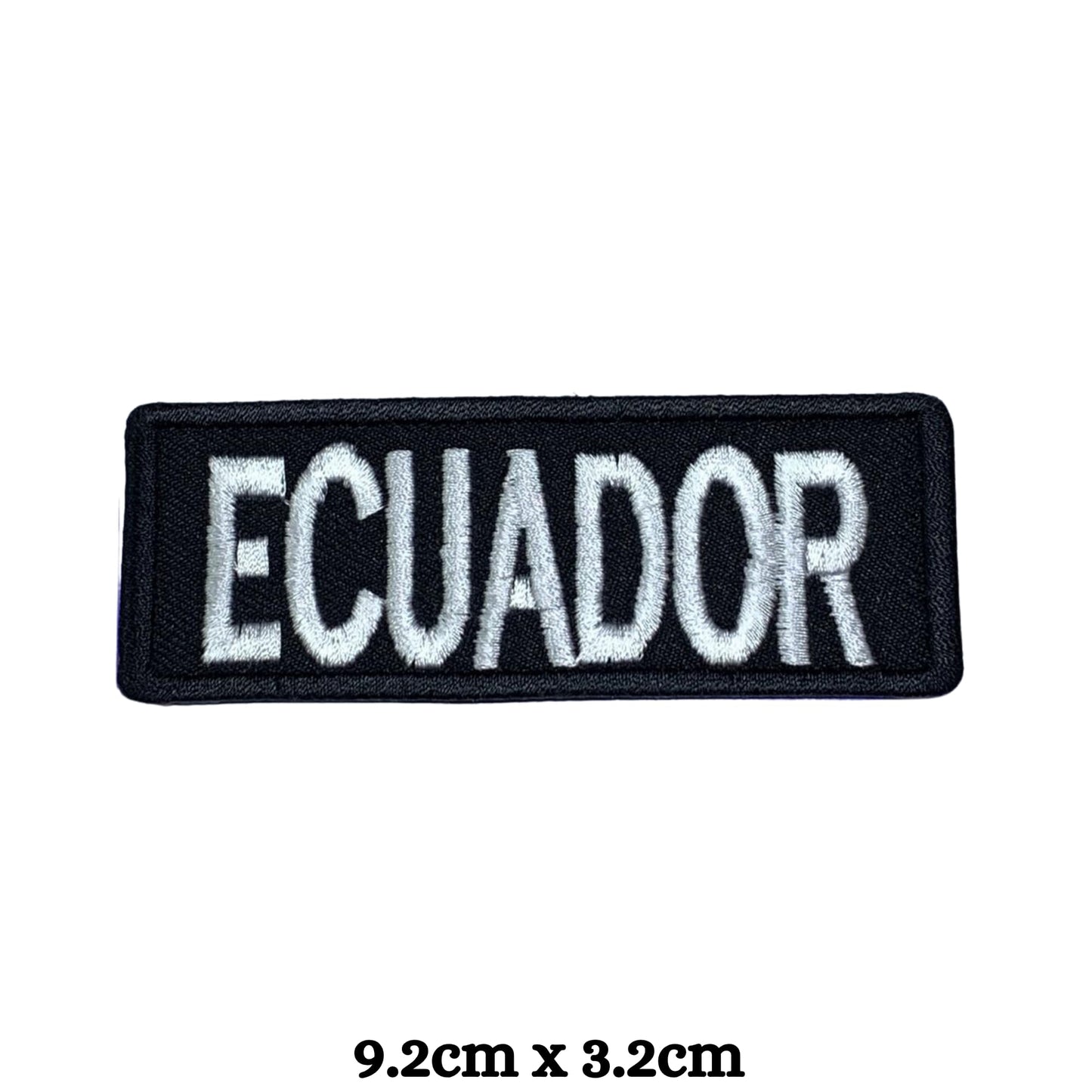 Ecuador Flag Embroidered Patches, Iron-On/Sew-On Applique, Shield, Round, Heart and Rectangle Flag Badges for Jackets, Bags, Uniforms, Various Sizes