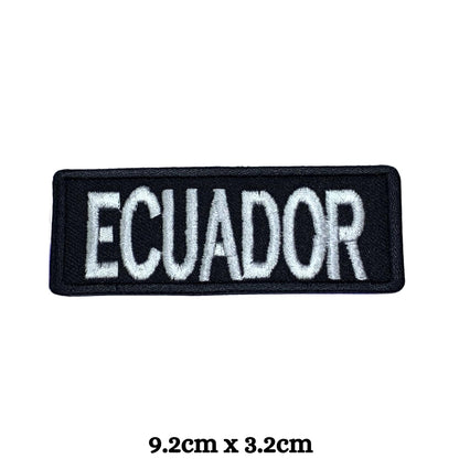 Ecuador Flag Embroidered Patches, Iron-On/Sew-On Applique, Shield, Round, Heart and Rectangle Flag Badges for Jackets, Bags, Uniforms, Various Sizes