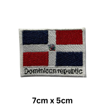 National Country Flag Iron On Patch, Set of 3, Embroidered Fabric Applique, 7cm x 5cm, Rectangular, United Kingdom Theme, for Jackets, Bags, Hats and Crafts (A-J)