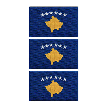 3 Pieces All Countries Flag Patches, 7×4 cm Embroidered Iron-On/Sew On National Flags, World Country Badge Appliques for Vest, Jacket, Backpack, Hat,(A-J)