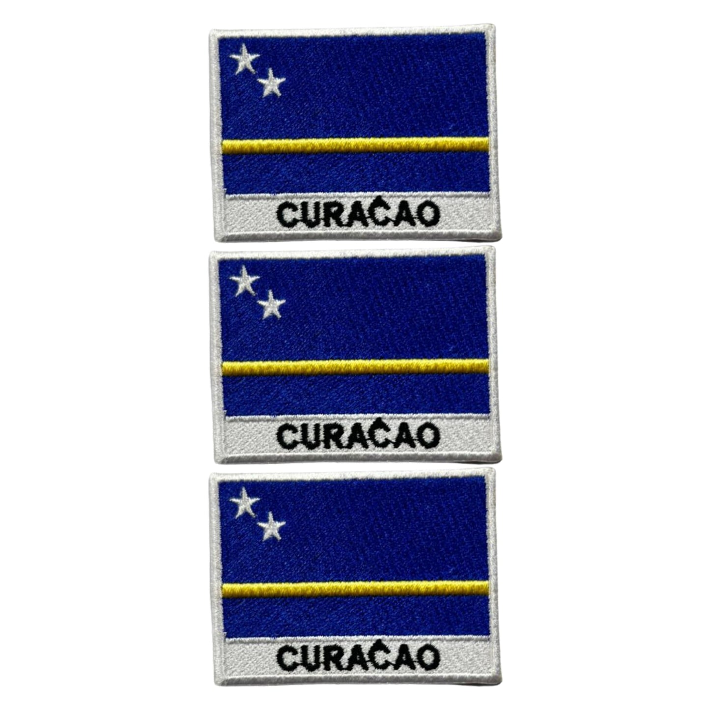 National Country Flag Iron On Patch, Set of 3, Embroidered Fabric Applique, 7cm x 5cm, Rectangular, United Kingdom Theme, for Jackets, Bags, Hats and Crafts (A-J)
