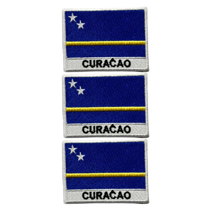 National Country Flag Iron On Patch, Set of 3, Embroidered Fabric Applique, 7cm x 5cm, Rectangular, United Kingdom Theme, for Jackets, Bags, Hats and Crafts (A-J)