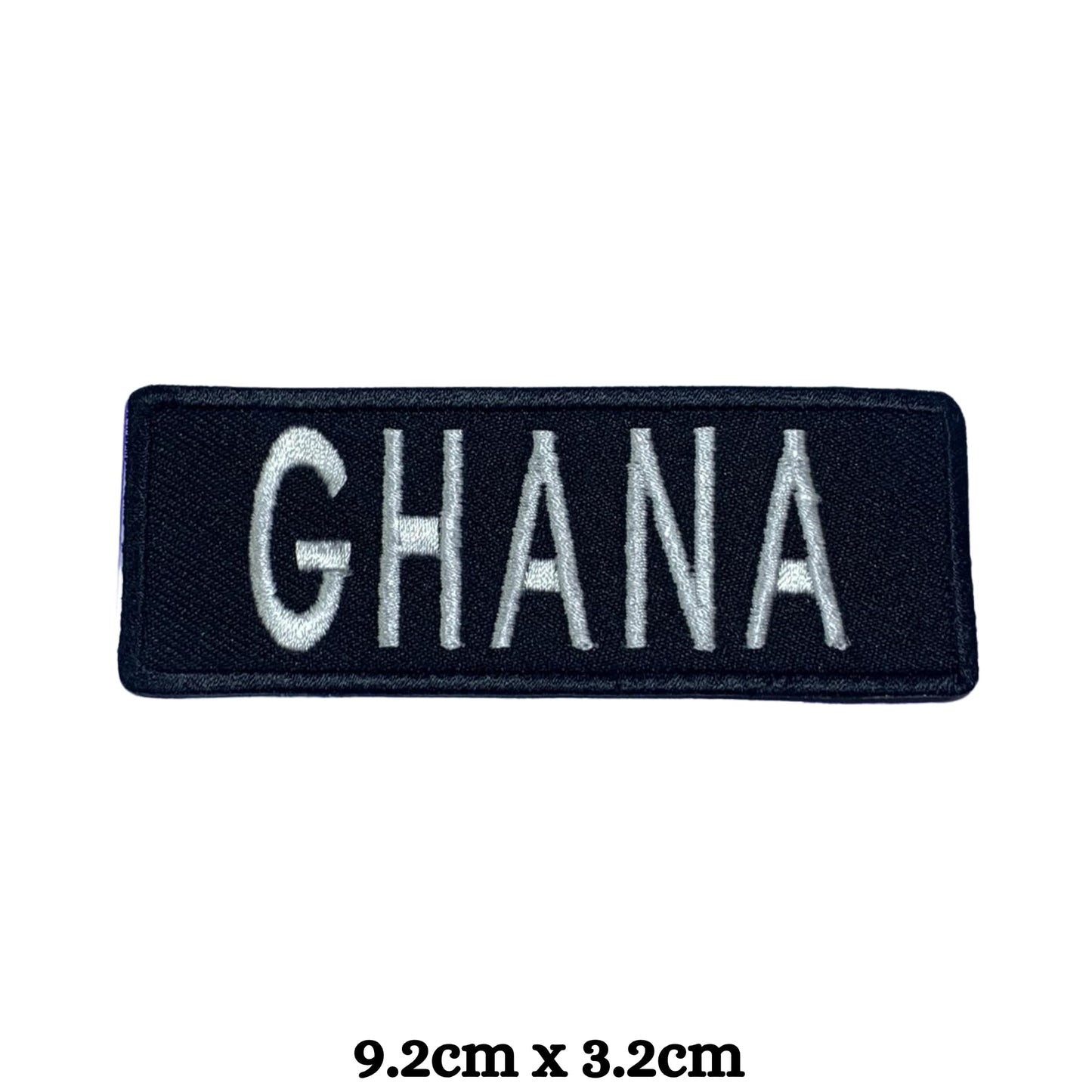 Ghana Flag Embroidered Patches, Iron-On/Sew-On Applique, Shield, Round, Heart and Rectangle Flag Badges for Jackets, Bags, Uniforms, Various Sizes