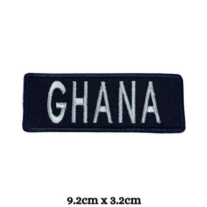 Ghana Flag Embroidered Patches, Iron-On/Sew-On Applique, Shield, Round, Heart and Rectangle Flag Badges for Jackets, Bags, Uniforms, Various Sizes