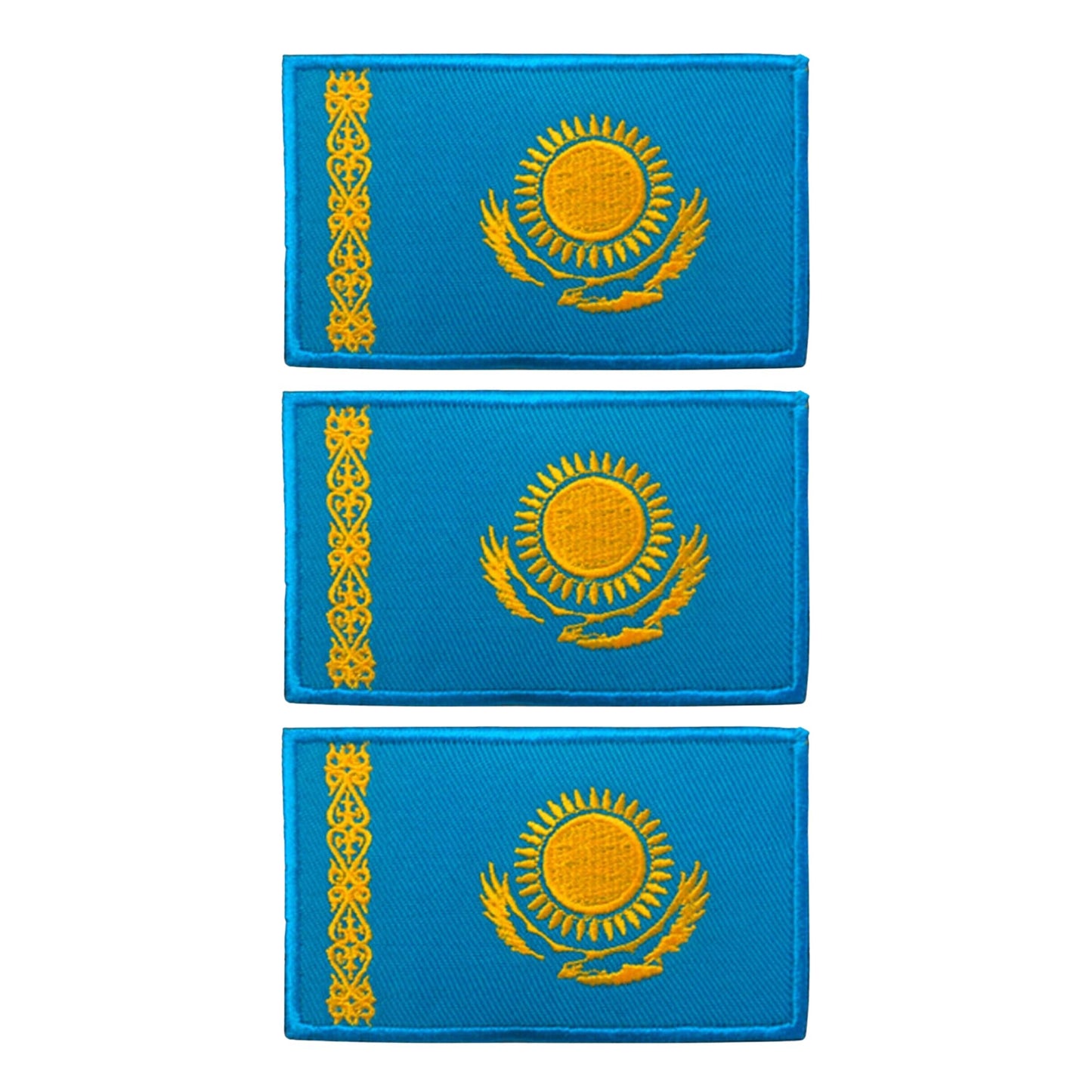 3 Pieces All Countries Flag Patches, 7×4 cm Embroidered Iron-On/Sew On National Flags, World Country Badge Appliques for Vest, Jacket, Backpack, Hat, (K-S)